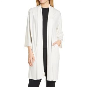 Eileen Fisher Long Stretch Tencel Lyocell Cardigan